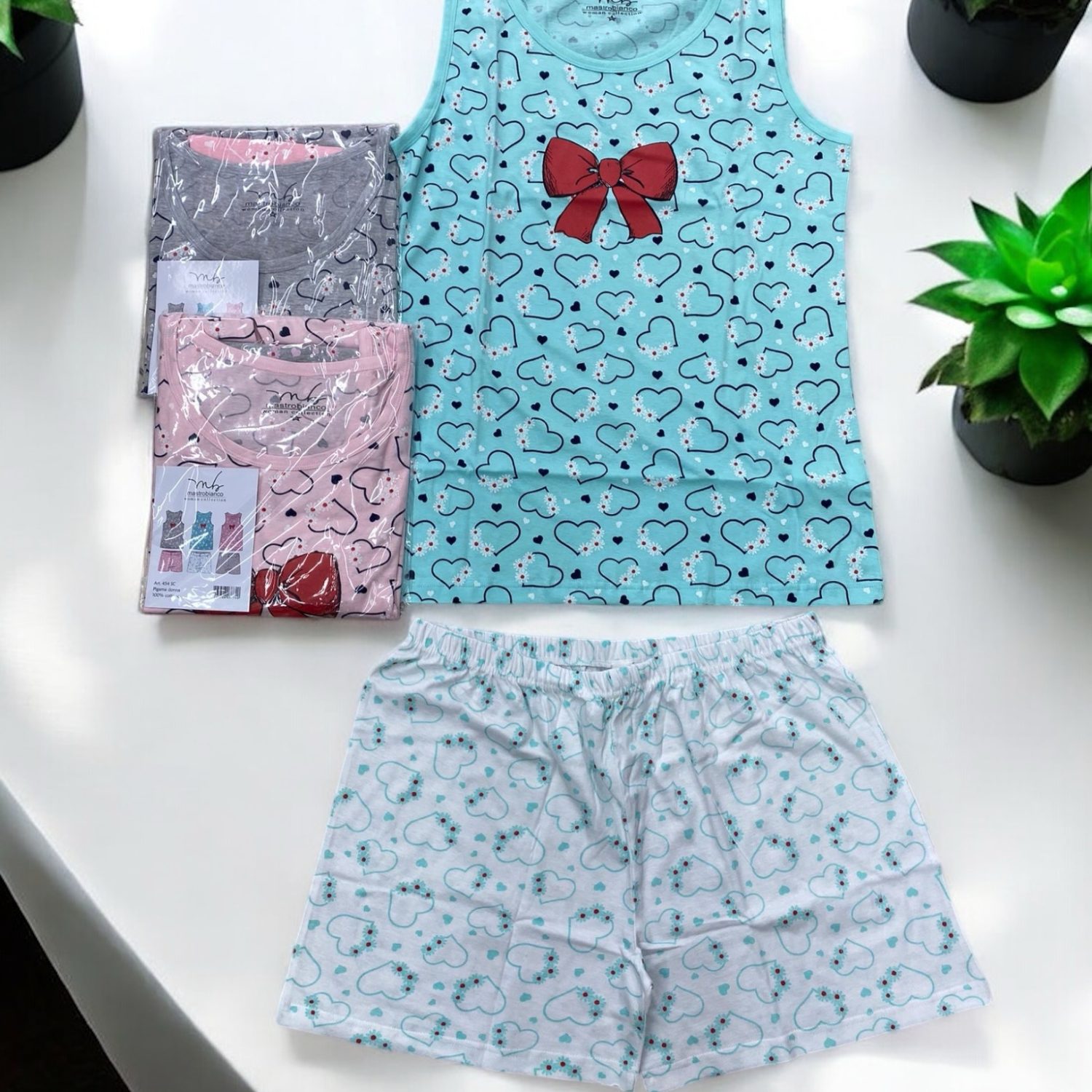 Pigiama donna canotta + pinocchietto
